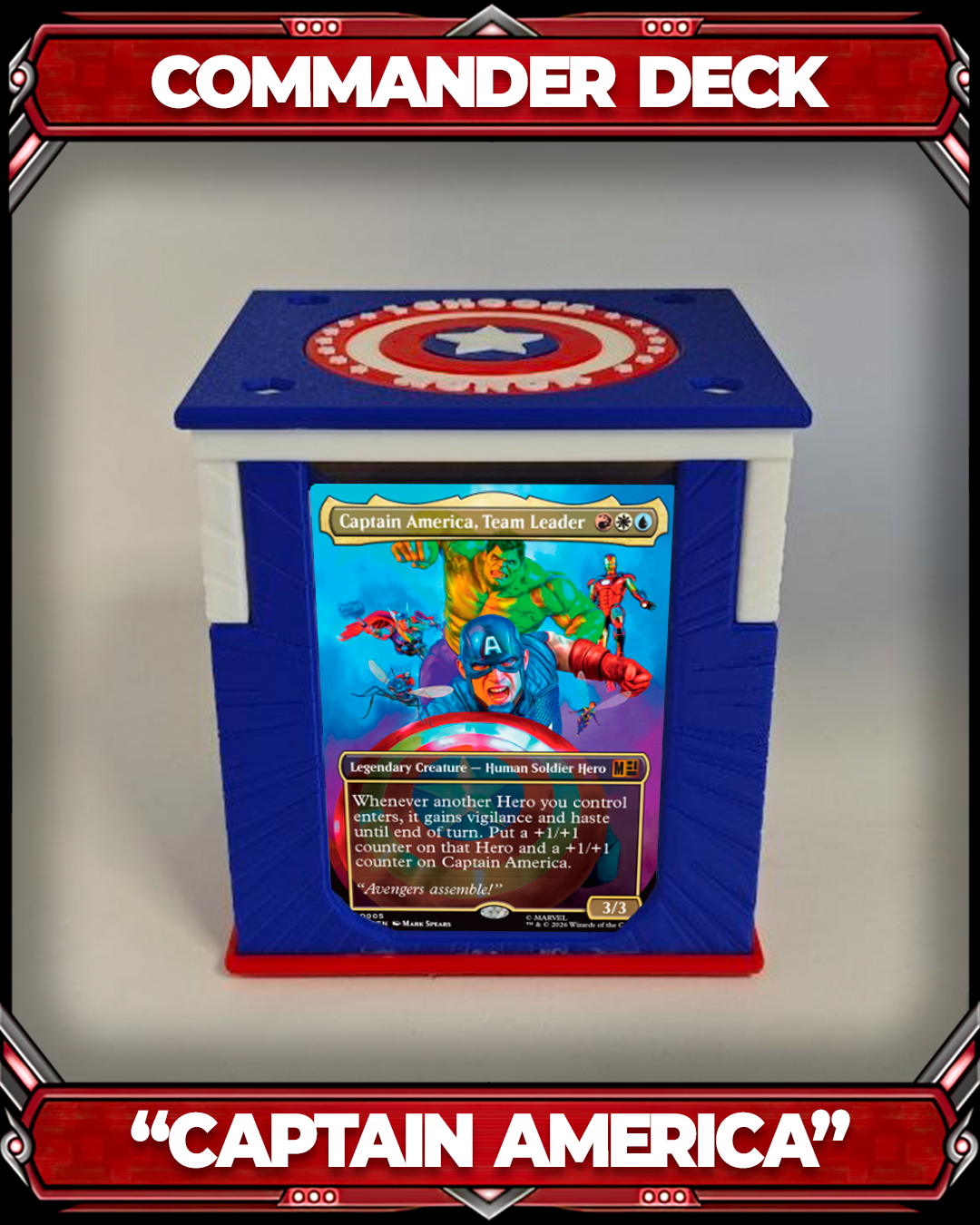 COMMANDER DECKBOX - SUPER HEROES - CAPITAN AMERICA